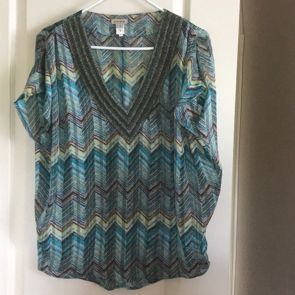 Beaded collar top